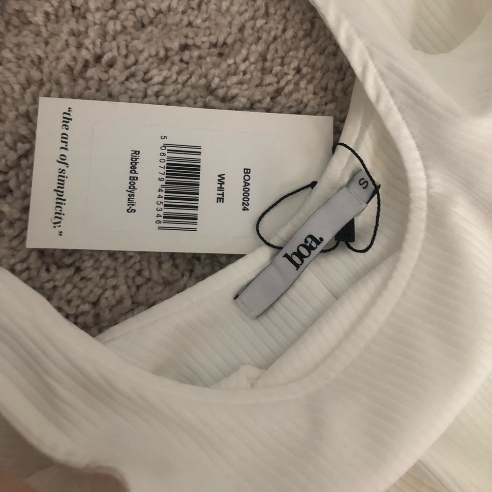 White Ribbed Bodysuit NWOT - Picture 7 of 9